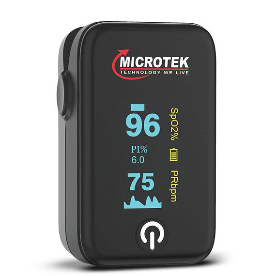 Microtek Pulse Oximeter with Oxygen Saturation Monitor Heart Rate and SpO2 Level
