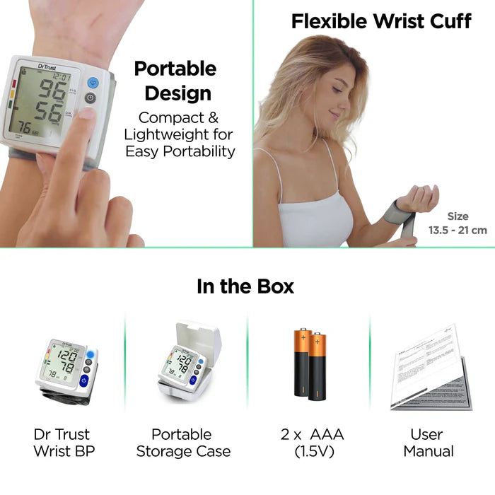 Dr Trust USA Digital Wrist Blood Pressure Monitoring Machine