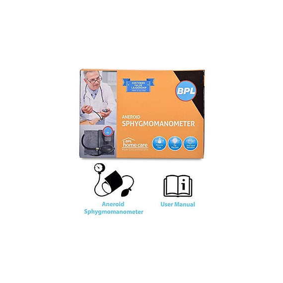 BPL Medical Technologies Aneroid Sphygmomanometer Blood Pressure Monitor (Gray)