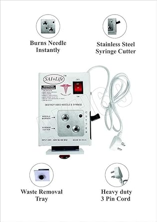 Electric Needle Syringe Destroyer Machine