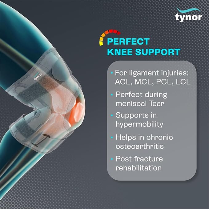 Tynor Functional Knee Support(Compression,Hinged,Strapping)