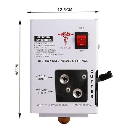 Electric Needle Syringe Destroyer Machine