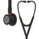3M Littmann Cardiology IV Stethoscope, Black Chestpiece & Tube, Red Stem, 6200