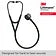 3M Littmann Cardiology IV Stethoscope, Black Chestpiece & Tube, Red Stem, 6200