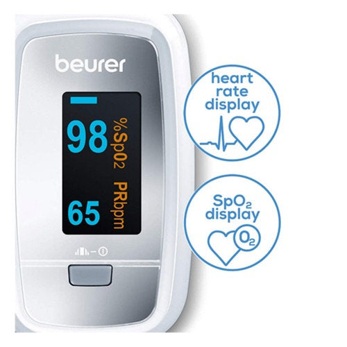 Beurer PO30 Pulse Oximeter, Blood Oxygen Saturation & Heart Rate Monitor