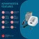 Omron HEM 7143T1A Digital Bluetooth Blood Pressure Monitor with AC Adaptor